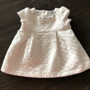 Janie & Jack quilted White dress